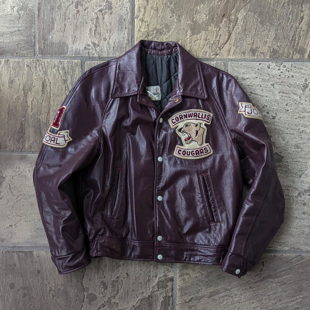 Cornwallis Cougars Hockey Jacket (Royal Canadian Navy) *Vintage* - Picture 1 of 9